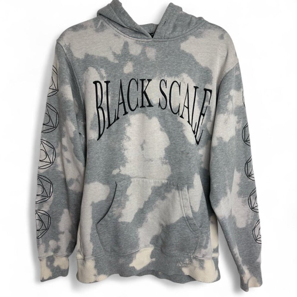 Black Scale Bleach Tie-Dye Hoodie - Size M
